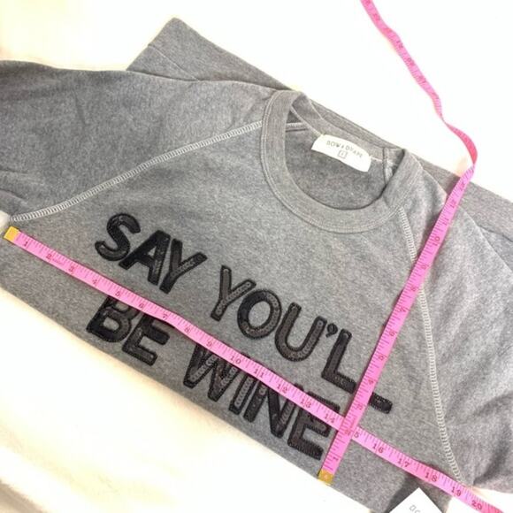 NWT Say you’ll be wine sequin beaded sweatshirt - Picture 7 of 9